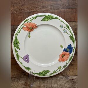 Villeroy & Boch AMAPOLA Chop Plate Round Serving Platter 12.5" Poppies